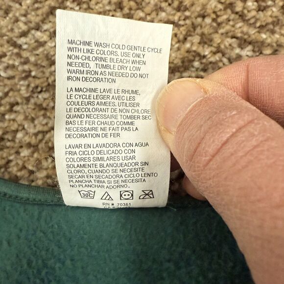 Vintage Y2K Disney Grumpy Patchwork Green Fleece Long Sleeve Shirt Women's M - Picture 4 of 8